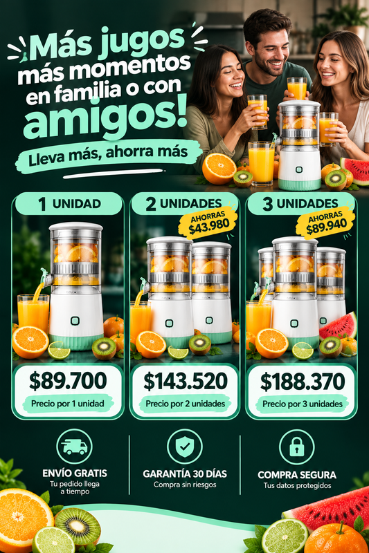 ¡PROMO! Mini Exprimidor de frutas Eléctrico Recargable